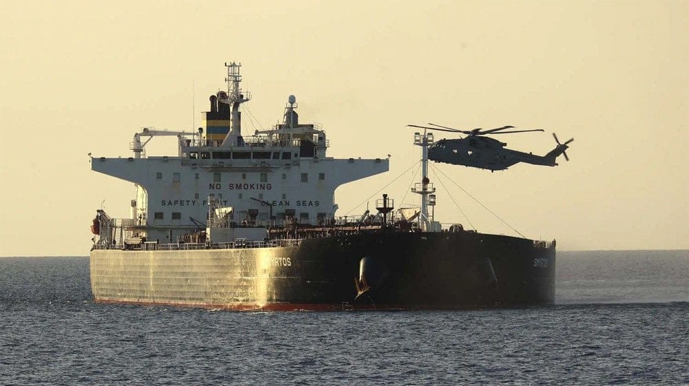 UK board shadow fleet tanker