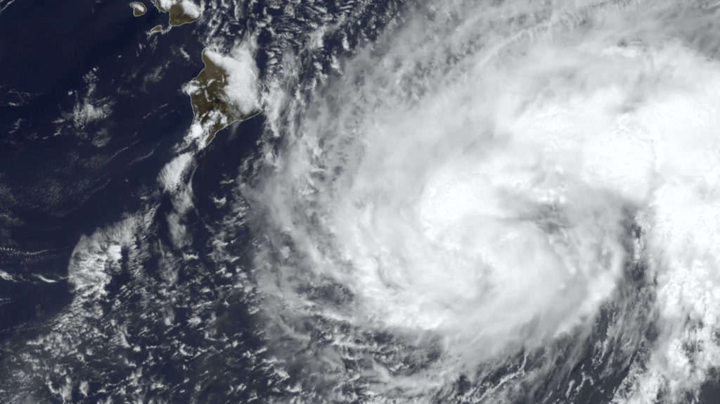Lala as of August 14 (NOAA / GOES)