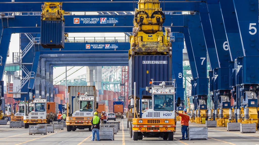 container loading Port of Los Angeles