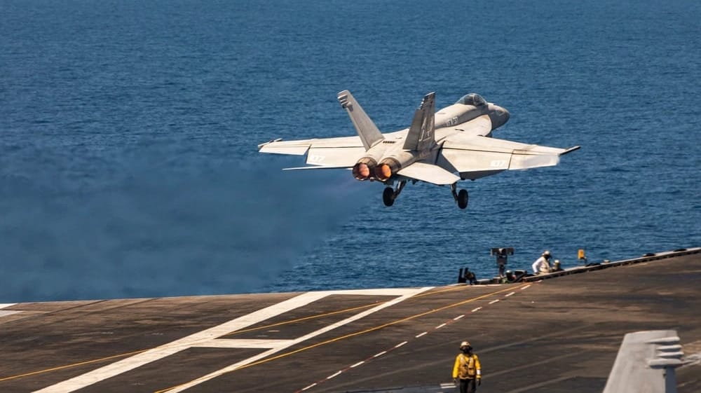 EMALS catapult-assisted launch, USS Gerald R. Ford, April 2026 (USN)