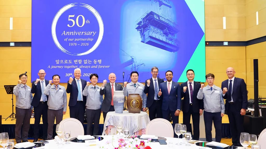 Everllence Marks 50 Years of HHI-EMD as Two-Stroke Licensee
