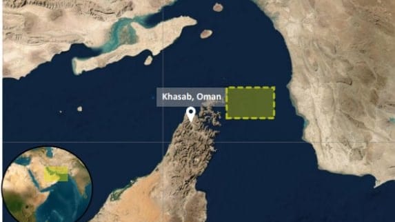 Hormuz position of attacked vessel