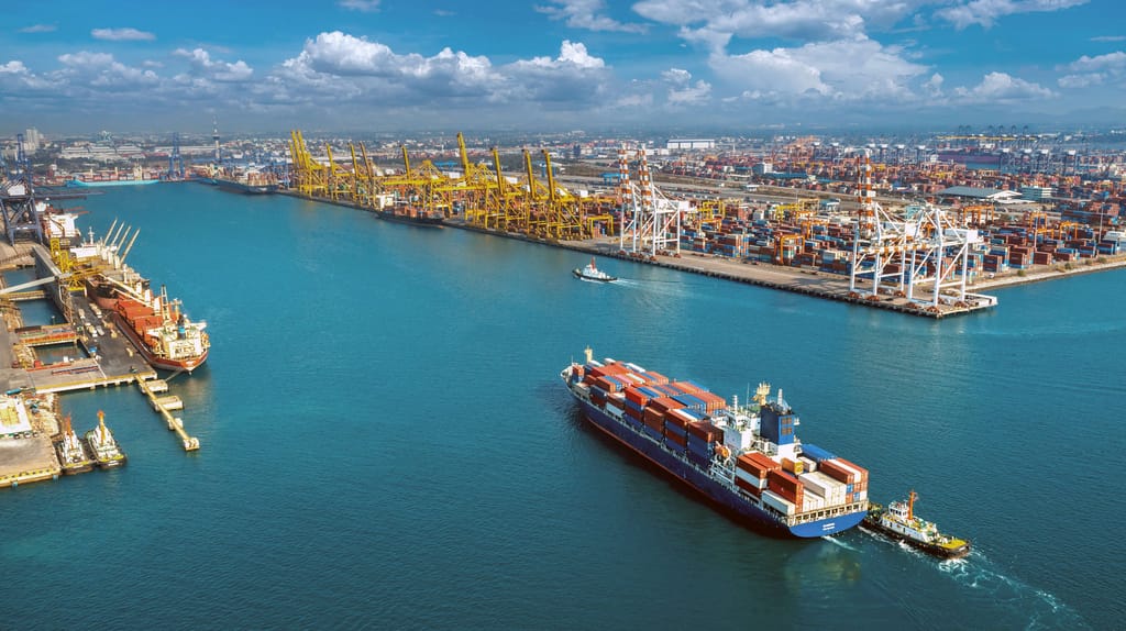 Ship and port