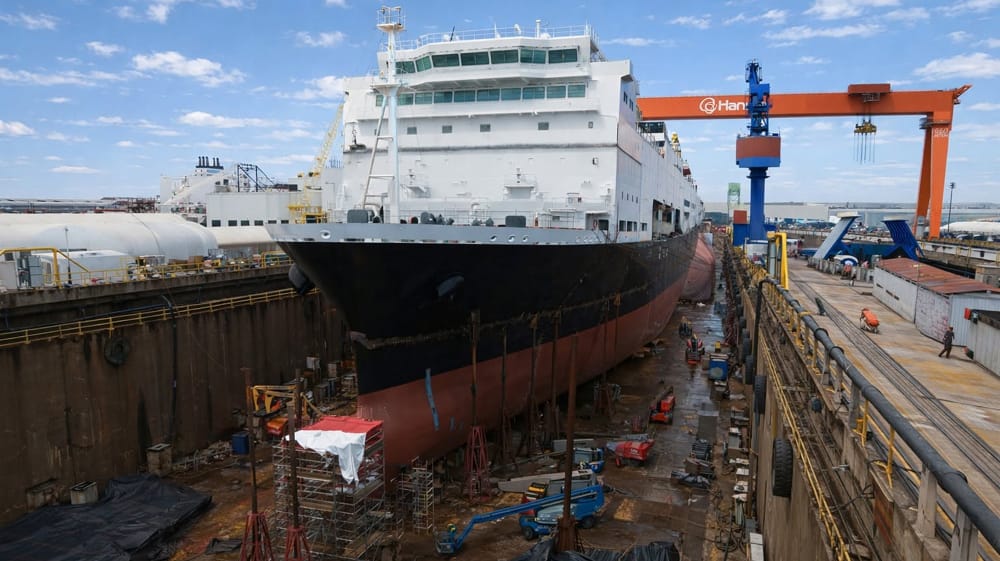 training ship under construction
