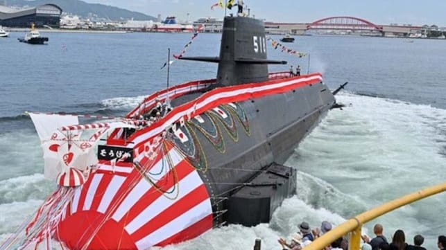 launch of Japanese submarine