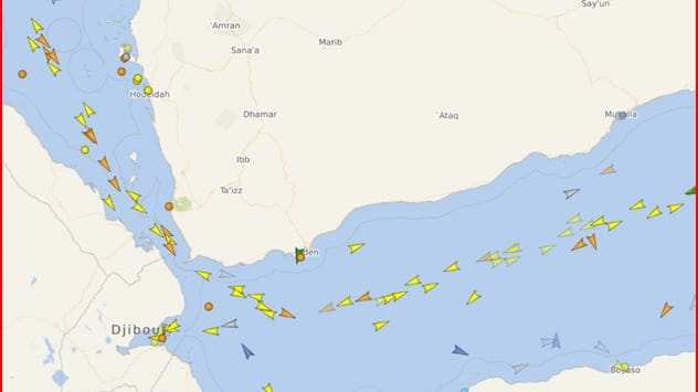 Red Sea shipping traffic