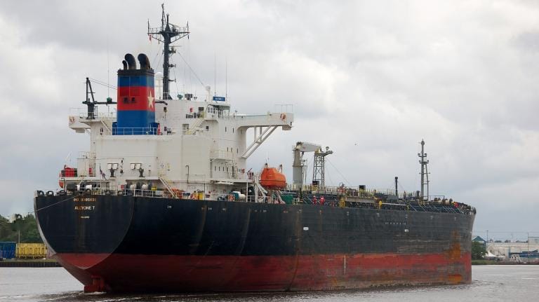 sanctioned tanker carrying Russian diesel