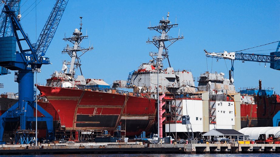 Ship under construction
