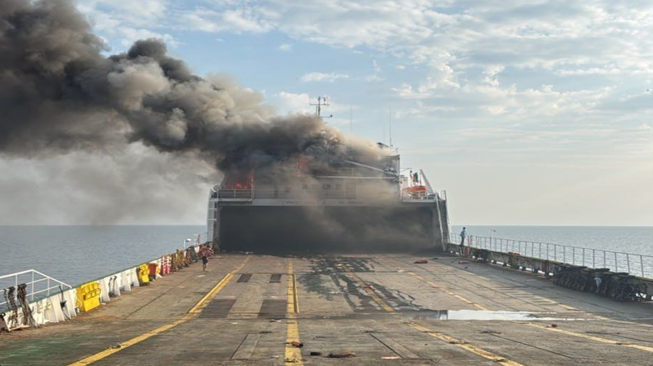 Damage to the Nadezhda (Turkish social media)