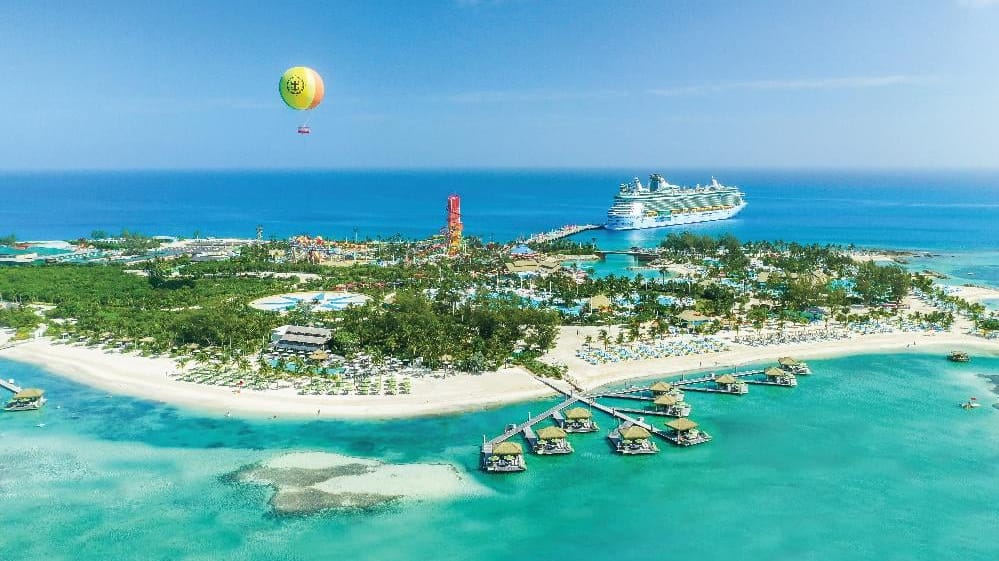 Royal Caribbean cruise ships at Coco Cay