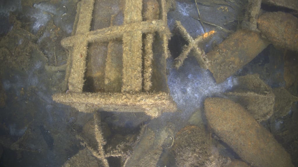Munitions on the seabed just off Lubeck, Germany (GEOMAR)