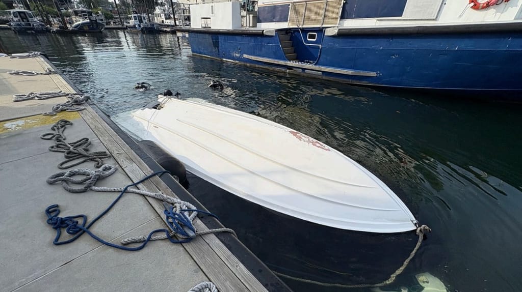 Capsized Yamaha
