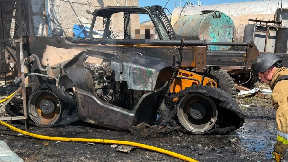 damaged equipment in Mykolaiv, Ukraine