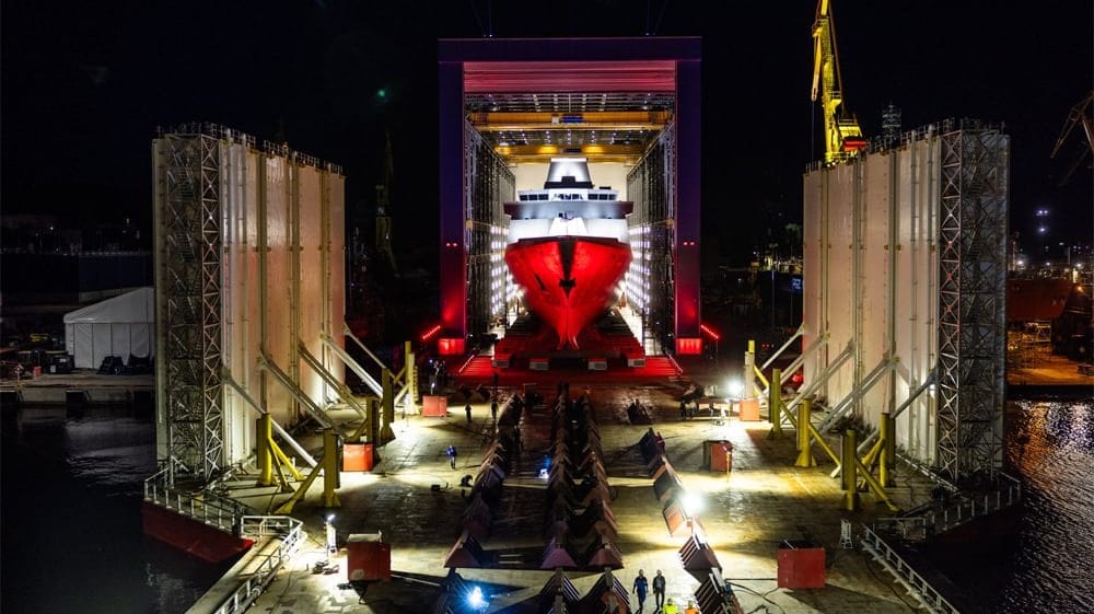 Polish frigate under construction