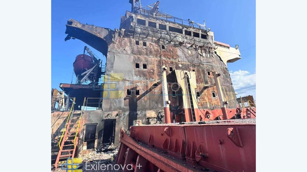 damage to bulker from drone strike