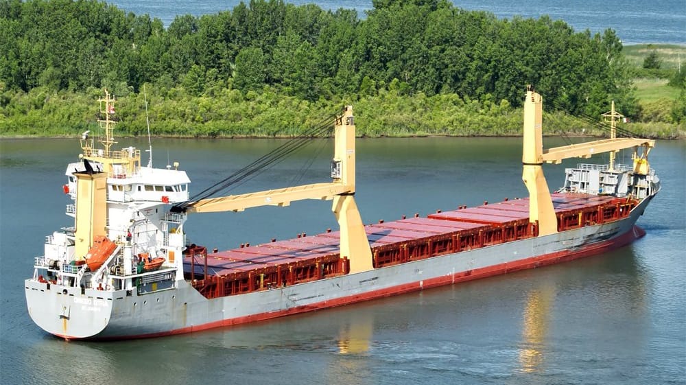 cargo ship aground in Canada