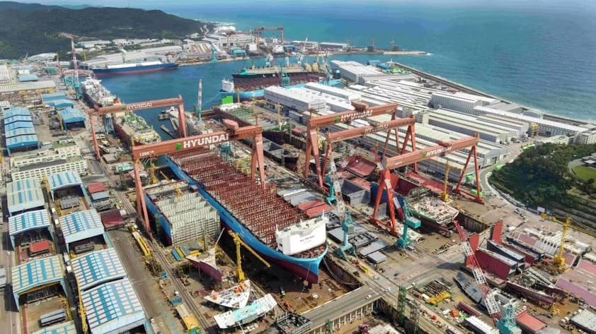 Hyundai shipyard South Korea