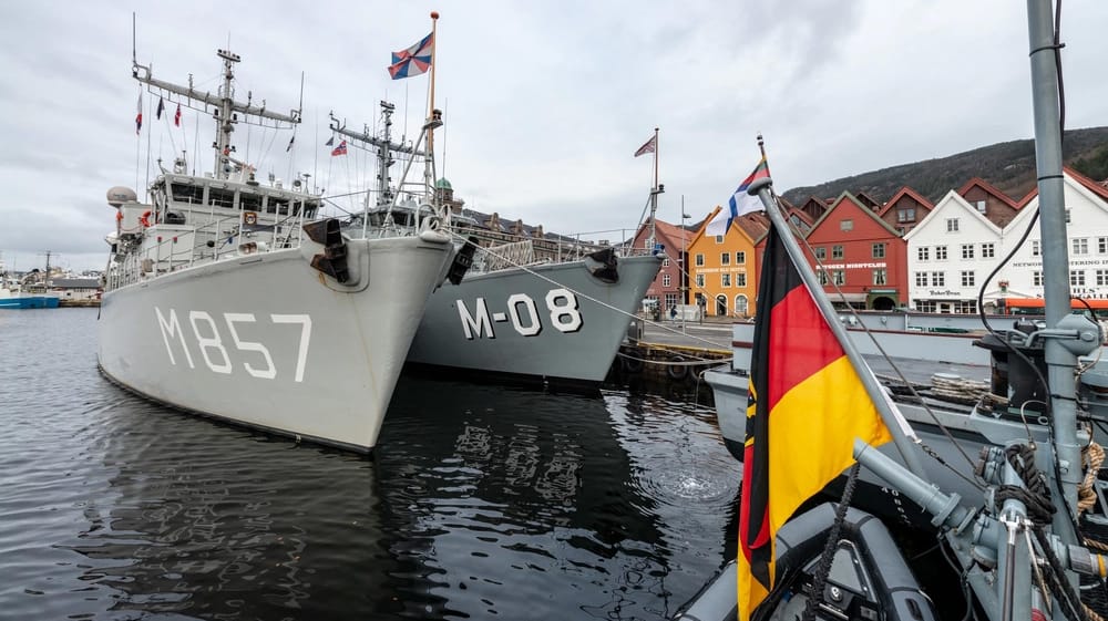NATO vessels docked in Bergen Norway