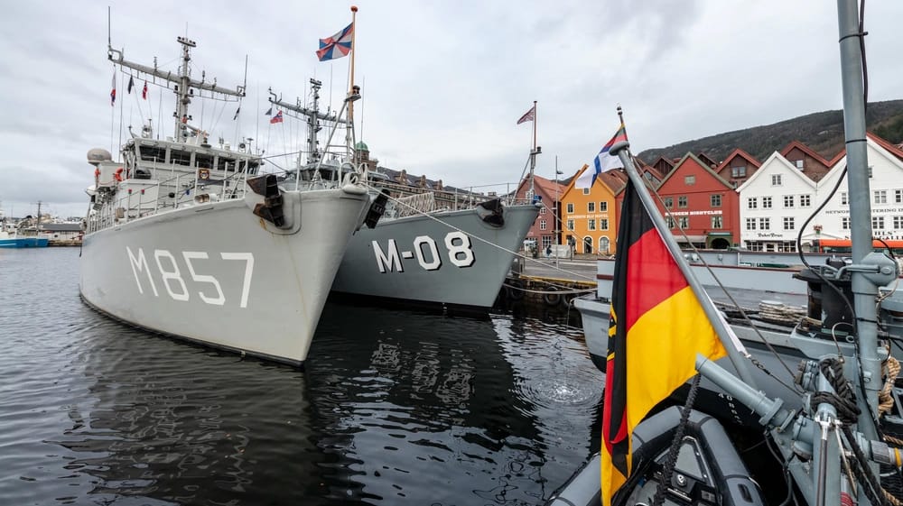 NATO vessels docked in Bergen Norway