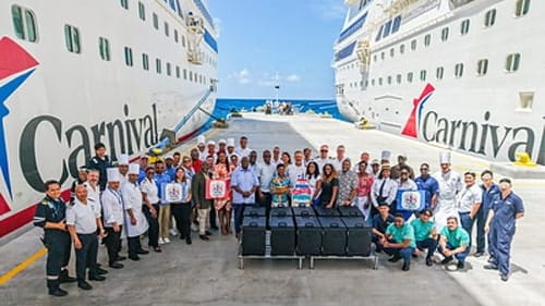 Carnival Corp food donation Bahamas