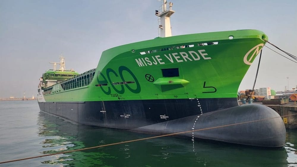 cargo ship alleged to have hit a small pleasure boat and killing two people