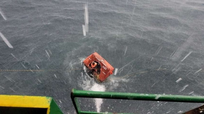 rescue from life raft