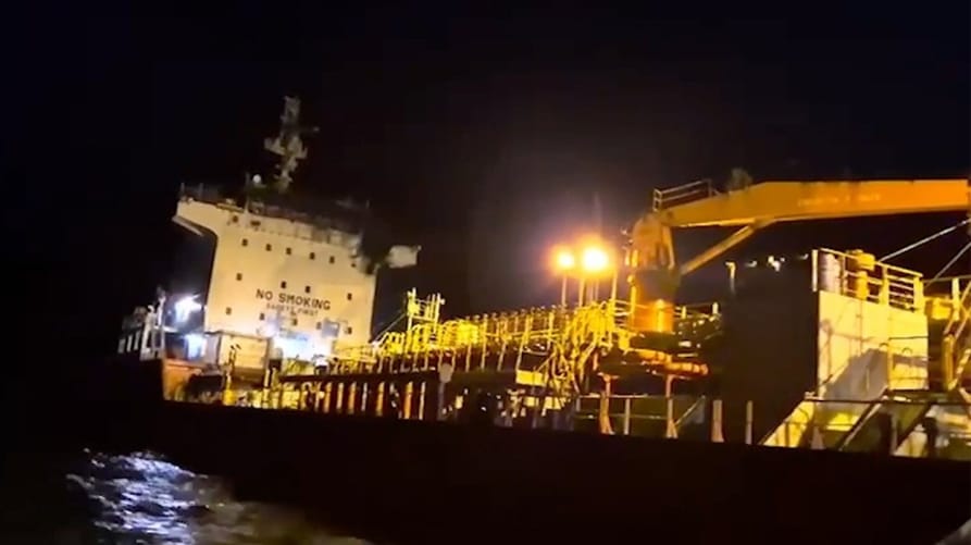 cargo ship attacked off Ukraine
