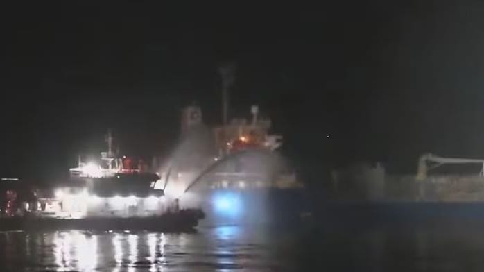 fire on tanker