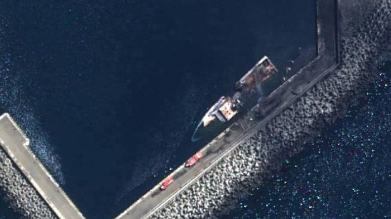 sunk Russian patrol boat