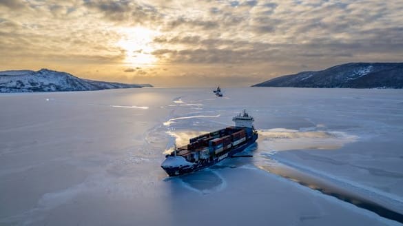 containership in the Arctic