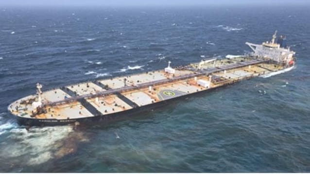 grounded tanker