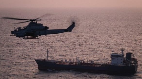 US helicopter monitoring product tanker