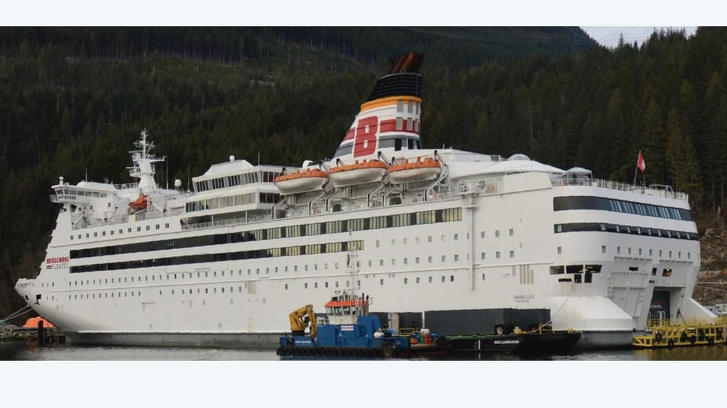 Former ferry Isabelle X being used for accommodations