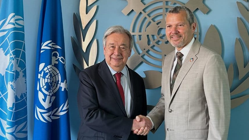 UN Secretary-General António Guterres and IMO Secretary-General Arsenio Dominguez