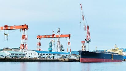 Kawasaki shipbuilding yard in Japan