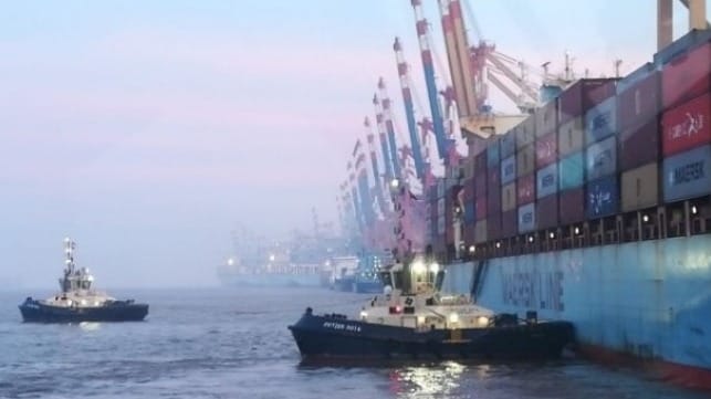 Svitzer tugs operating in the port of Bremerhaven, Europe