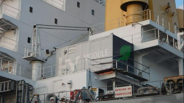 The compact and containerised Wärtsilä HY Module for Bulkers installed on board the M/V Paolo Topic. © Marfin
