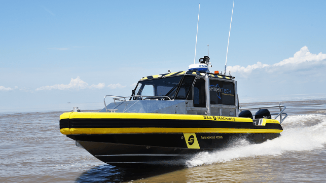 sea machines metal shark boat