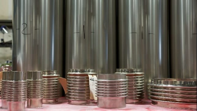 Bellows in Process of Becoming Exhaust Expansion Joints