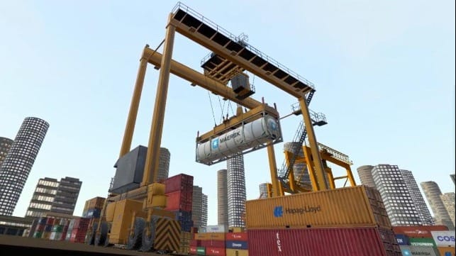 New Rubber Tyred Gantry Simulator Provides Unique Operator Training for Full Range of Loads 