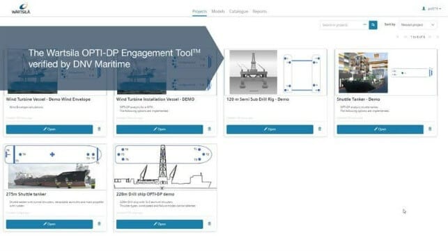 Wärtsilä OPTI-DP Engagement Tool  - High performance propulsion configuration. © Wärtsilä Corporation