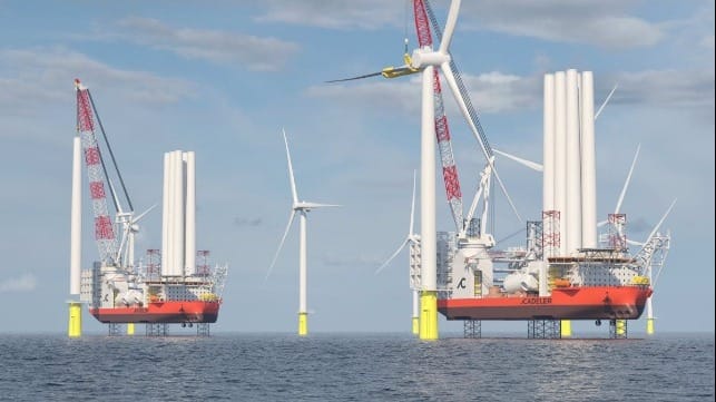 Cadeler’s new Wind Turbine Installation Vessels will be built by COSCO Shipping (Qidong) Offshore and fitted with Kongsberg Maritime’s field-proven integrated solution for WTIV operation