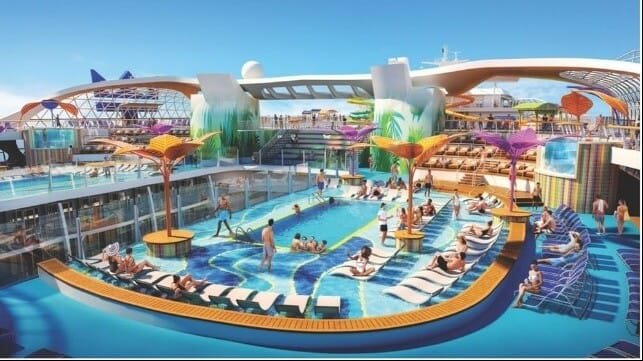 Artist rendering of the pool deck on board the Wonder of the Seas  (Photo: Royal Caribbean International)