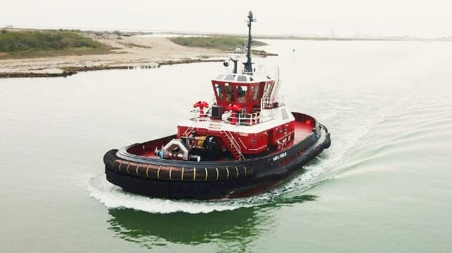 Bay Houston Towing Co. Tugboat Being Constructed by Master Boat Builders
