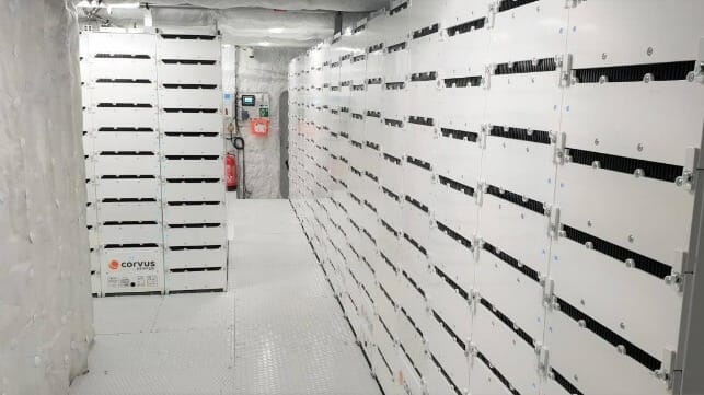 Corvus Orca battery system installation. The Battery Short-Circuit Limiter (BSCL) developed by Yaskawa Environmental Energy / The Switch will enable reduced short circuit current and reduced system size for large battery system installations.