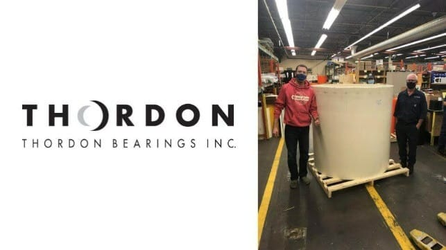 The SXL Bearing at Thordon Bearings’ headquarters in Canada before being air freighted to Dubai