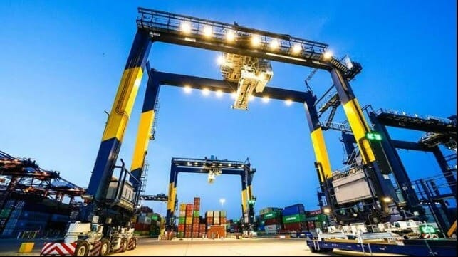5G technology provides the communications for remote-controlled yard cranes at the Port of Felixstowe