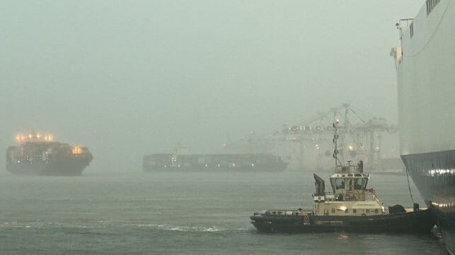 vessels breakaway from dock in a strong storm