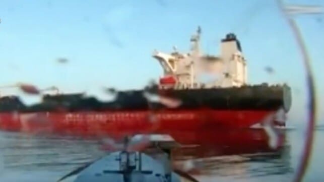 drone attacking tanker