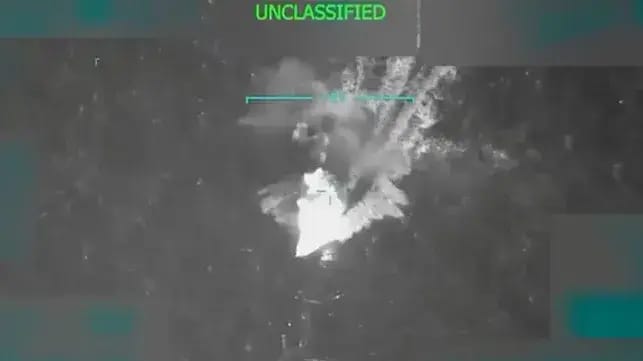 File image: The first boat strike off Venezuela, Sept. 2, 2025 (White House / Truth Social)